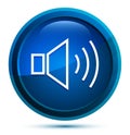 Volume speaker icon elegant blue round button illustration Royalty Free Stock Photo