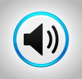 Volume speaker icon round blue push button Royalty Free Stock Photo