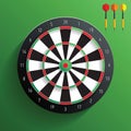 Volume Target icon in flat style on color background. Darts game. Vector design element for you business projects Royalty Free Stock Photo