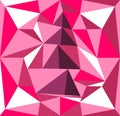 Volume tree illustration of prisms. Pink and purple background