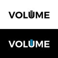 Volume Typography Word Letter Logo Design Vector Template. Volume Word Logo For Business Typography Design