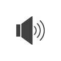 Volume up sound icon vector