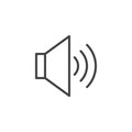 Volume up sound line icon