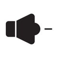 Volume glyph flat vector icon Royalty Free Stock Photo