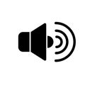 Volume web symbol icon. Graphic elements for your design. Volume Speaker icon vector. Audio speaker symbol vector Sound icon and Royalty Free Stock Photo