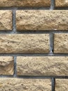 Volumetric bricks that protrude slightly from the wall Royalty Free Stock Photo