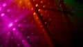 Volumetric colorful light rays in smoke background