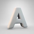 Volumetric construction foam uppercase letter A isolated on white background