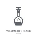 Volumetric flask icon. Trendy Volumetric flask logo concept on w Royalty Free Stock Photo