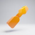 Volumetric glossy hot orange Screwdriver icon isolated on white background Royalty Free Stock Photo