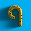 Volumetric shiny number 9. 3D rendering of a realistic yellow plastic number 9 Royalty Free Stock Photo