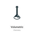 Volumetric vector icon on white background. Flat vector volumetric icon symbol sign from modern chemistry collection for mobile