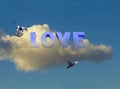 Love pigeons 3d Royalty Free Stock Photo