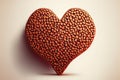 voluminous heart, consisting of small hearts. Valentine\'s Day. vector heart. Generative AI