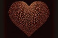 voluminous heart, consisting of small hearts. Valentine\'s Day. vector heart. Generative AI