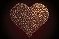 voluminous heart, consisting of small hearts. Valentine\'s Day. vector heart. Generative AI