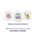 Voluntary financial contribution concept icon Royalty Free Stock Photo