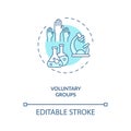 Voluntary groups concept icon