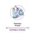 Voluntary groups concept icon