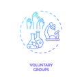 Voluntary groups concept icon