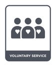 voluntary service icon in trendy design style. voluntary service icon isolated on white background. voluntary service vector icon