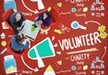 Volunteer Charity Help Sharing Giving Donate Assisting Concept Royalty Free Stock Photo