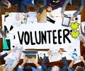 Volunteer Charity Help Sharing Giving Donate Assisting Concept Royalty Free Stock Photo