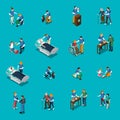 Volunteer Charity Isometric People Set