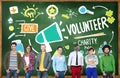 Volunteer Charity and Relief Work Donation Help Concept Royalty Free Stock Photo