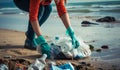 Volunteer Efforts in Ocean Beach Cleanup. Generative ai