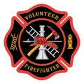 Volunteer Firefighter Maltese Cross Royalty Free Stock Photo