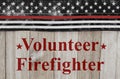 Volunteer Firefighter message Royalty Free Stock Photo