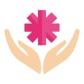 Volunteer icons charity donation vector humanitarian awareness hand hope aid support