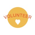 Volunteer opportunity semi flat color vector element