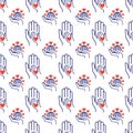 Volunteer seamless pattern vector illustration.