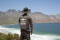 Volunteer shark spotter looking out to sea