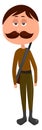 Volunteer soldier ,illustration, vector