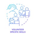 Volunteer specific skills blue gradient concept icon Royalty Free Stock Photo