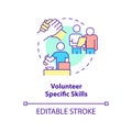 Volunteer specific skills concept icon