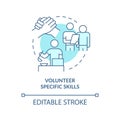 Volunteer specific skills turquoise concept icon Royalty Free Stock Photo