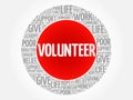 Volunteer word cloud collage Royalty Free Stock Photo