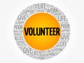 Volunteer word cloud collage Royalty Free Stock Photo