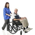 Volunteer Working with the Elderly Royalty Free Stock Photo