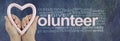 Volunteering is an act of LOVE Word Cloud Royalty Free Stock Photo