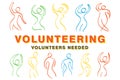 Volunteering Concept. Volunteers Needed banner Royalty Free Stock Photo