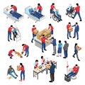 Volunteering Isometric Set