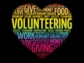 Volunteering word cloud collage