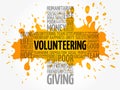 Volunteering word cloud collage