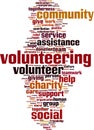 Volunteering word cloud Royalty Free Stock Photo