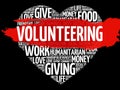 Volunteering word cloud Royalty Free Stock Photo
